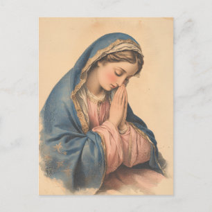 Catholic Sorrowful Mother Mary Vintage Postcard