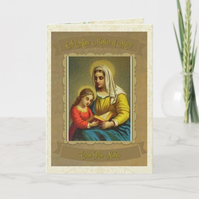 Catholic St. Anne Mother of Mary Note Card (Front)