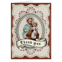 Catholic St. Joseph Funeral Holy Card Thank You