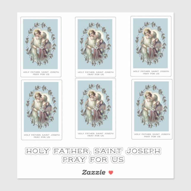 Catholic St. Joseph with Child Jesus Religious (Sheet)