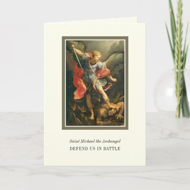 Catholic St. Michael Archangel Prayer  Card (Front)