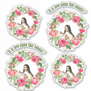 Catholic St. Therese Quotes Pink Roses