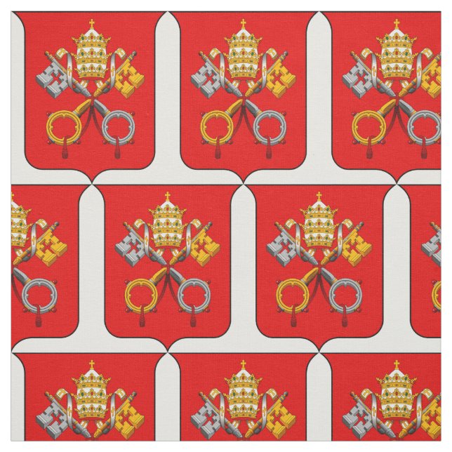 Catholic symbol of Christians emblem Vatican Fabric (Swatch)