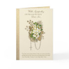 Catholic Sympathy Condolence Floral Rosary Son