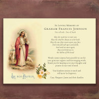 Catholic Sympathy Good Shepherd Thank You Card