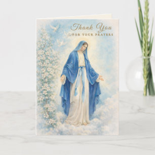 Catholic Sympathy Gratitude Our Lady of Grace Mari Thank You Card