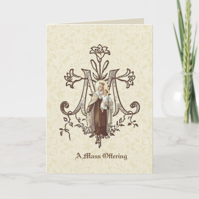 Catholic Sympathy Mass Offering Virgin Mary Card (Front)