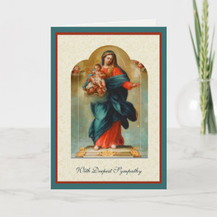 Catholic Sympathy Virgin Mary Jesus Scripture Card