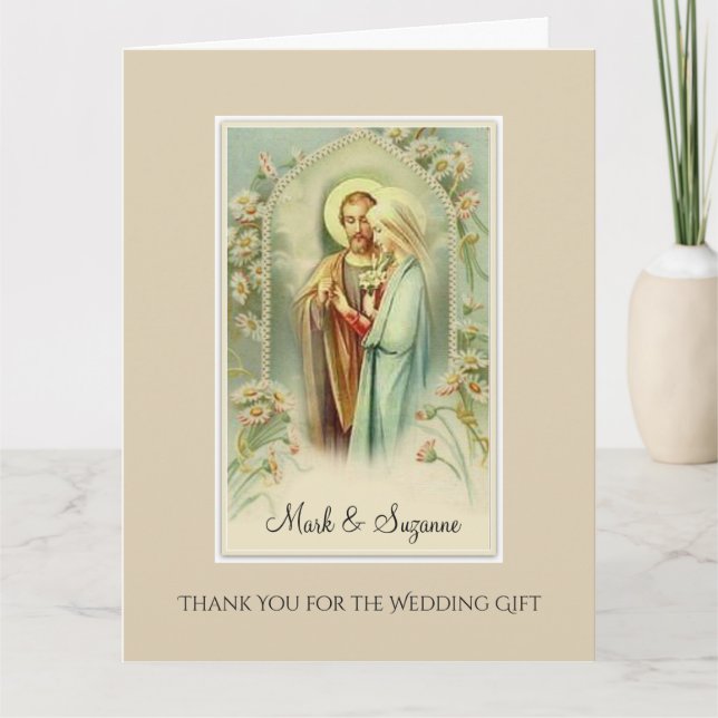 Catholic Thank You for Wedding Gift Card (Front)