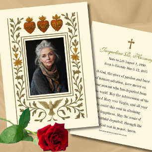 Catholic Three Hearts Funeral Memorial Prayer 