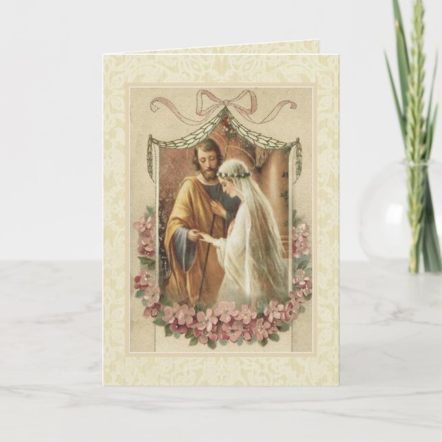 Catholic Traditional Bridal Wedding Invitation (Front)