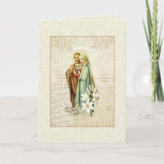 Catholic Traditional Church Wedding Invitation (Front)