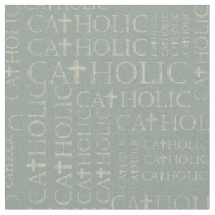 catholic typography fabric