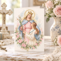 Catholic Vintage Virgin Mary Holy Rosary