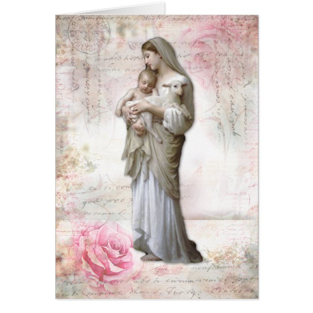 Catholic Virgin Mary Jesus Lamb Religious (Front)