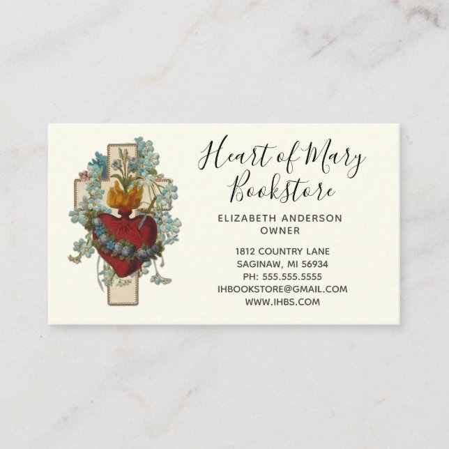 Catholic Virgin Mary Religious Christian Business  Card (Front)