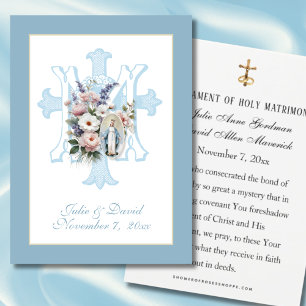 Catholic Virgin Mary Wedding Favour Prayer 