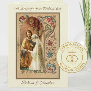 Catholic Wedding Anniversary Engagement Prayer  Card