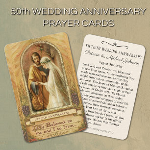 Catholic Wedding Anniversary Favour Holy Card