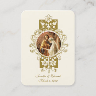 Catholic Wedding Elegant Favour Holy Card
