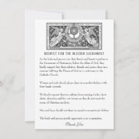 Catholic Wedding Etiquette Card