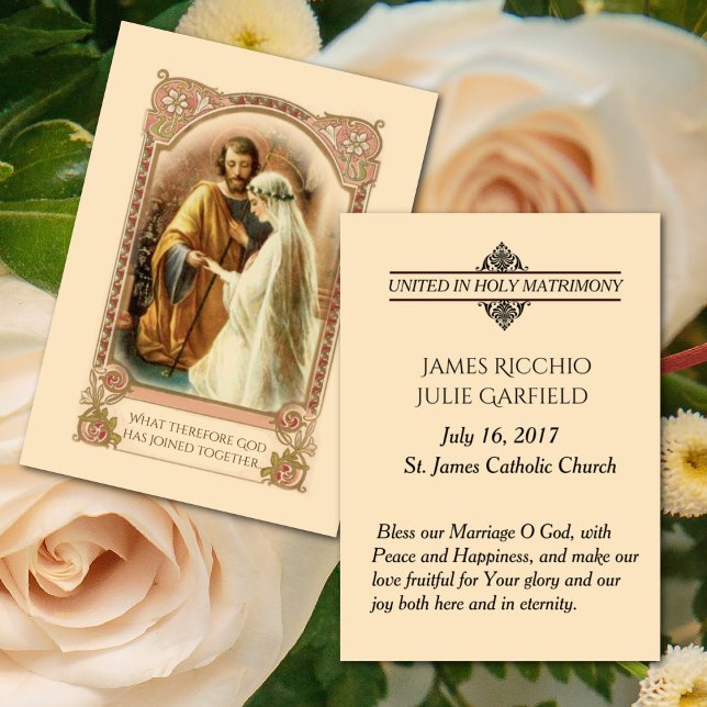 Catholic Wedding Favour Bride Groom Holy Cards (Creator Uploaded)
