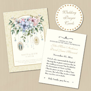 Catholic Wedding Favour Floral Remembrance Business Card