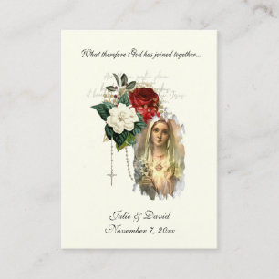 Catholic Wedding Favour Holy Card