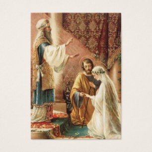 Catholic Wedding Favour Holy Card Bride Groom