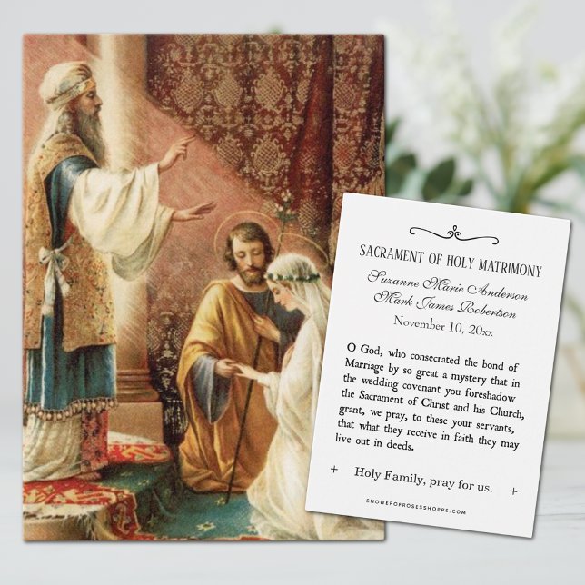 Catholic Wedding Favour Holy Card Bride Groom (Creator Uploaded)
