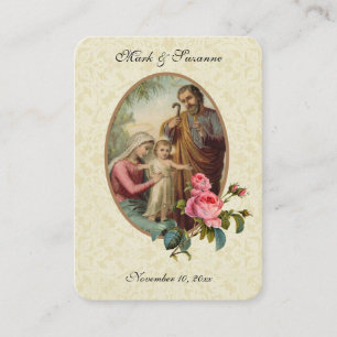 Catholic Wedding Favour Holy Family Card