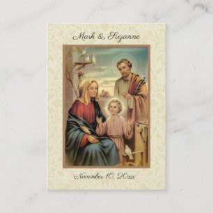 Catholic Wedding Favour Holy Family Holy Card