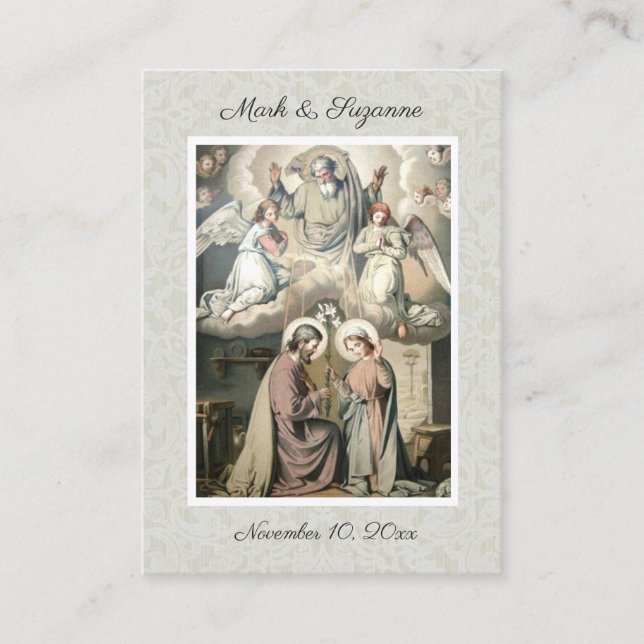 Catholic Wedding Favour Holy Family Holy Card (Front)
