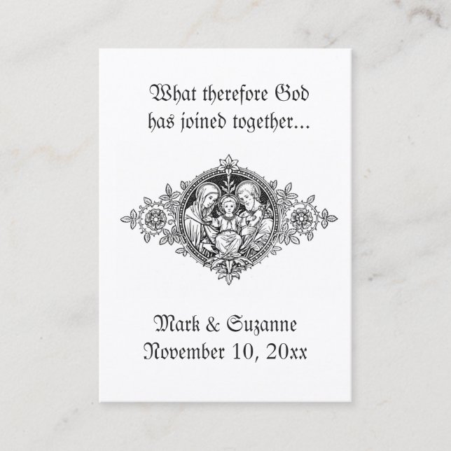 Catholic Wedding Favour Holy Family Holy Card (Front)