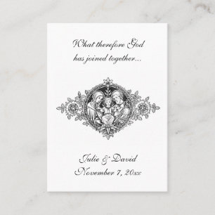 Catholic Wedding Favour Holy Family Remembrance Business Card