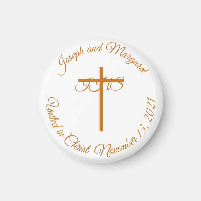 Catholic Wedding Favour Magnet (Front)