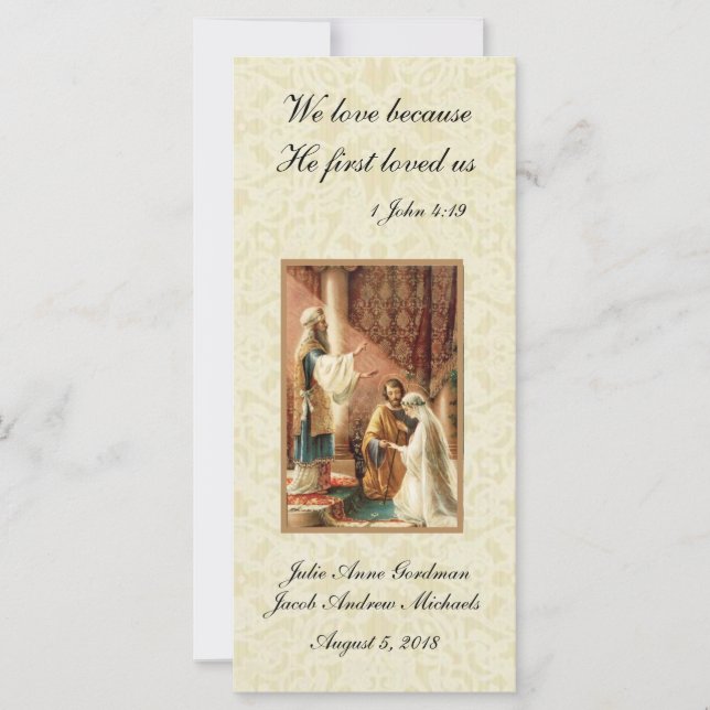 Catholic Wedding Favour Scripture Bride Groom (Front)