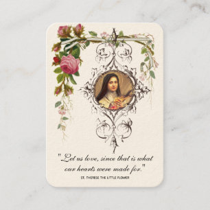 Catholic Wedding Favour St. Therese Remembrance Bu Business Card