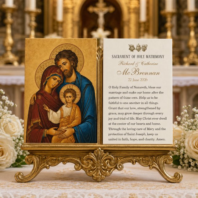 Catholic Wedding Holy Family Prayer Card (Creator Uploaded)