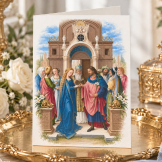 Catholic Wedding Marriage of the Virgin Card