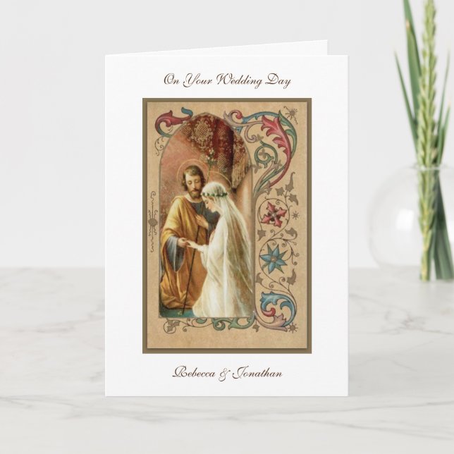Catholic  Wedding Mass Offering Elegant Note Card (Front)