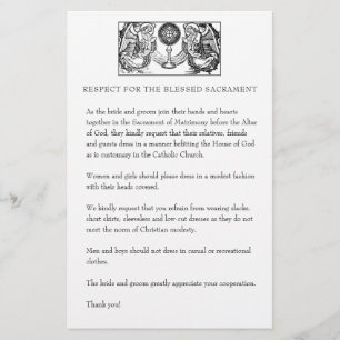 Catholic Wedding Modest Church Attire for Guests Stationery
