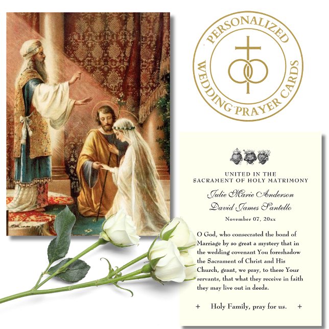 Catholic Wedding Prayer Betrothal Mary Joseph Business Card (Creator Uploaded)