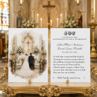 Catholic Wedding Prayer Bride and Groom at Altar