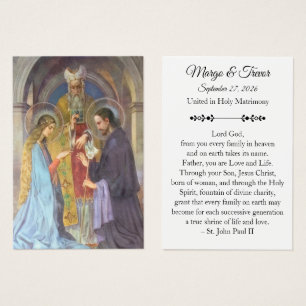 Catholic Wedding Prayer Card 
