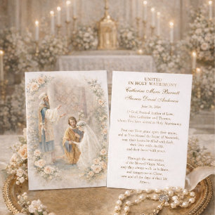 Catholic Wedding Prayer Card Betrothal