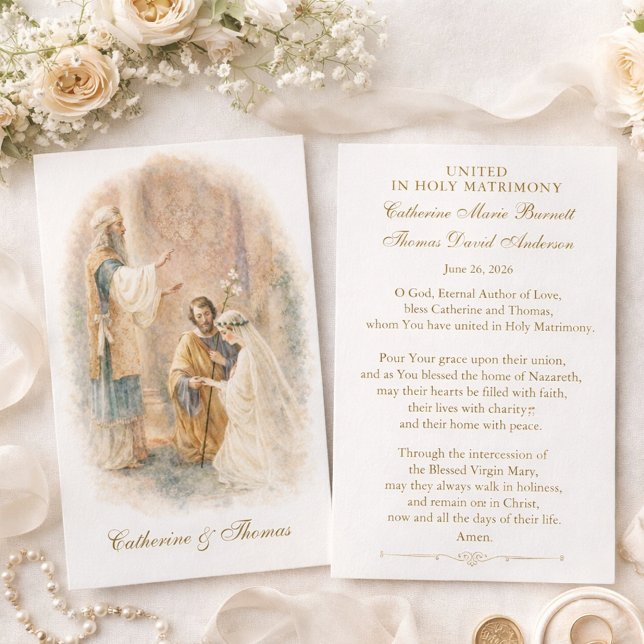 Catholic Wedding Prayer Card Betrothal  (Creator Uploaded)