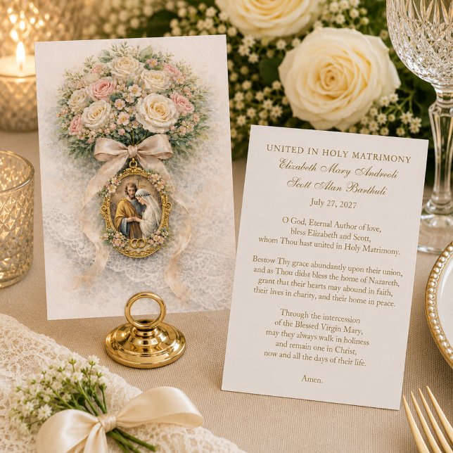 Catholic Wedding Prayer Card Betrothal  (Creator Uploaded)