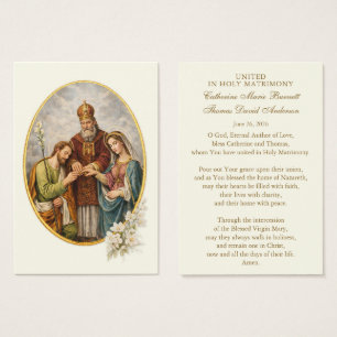 Catholic Wedding Prayer Card Betrothal 