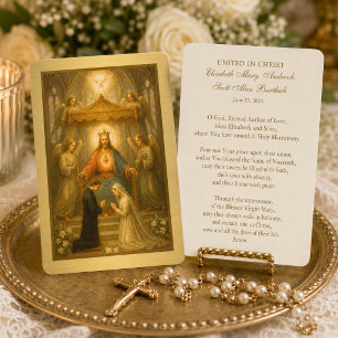 Catholic Wedding Prayer Card Jesus 